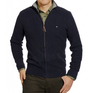 TOMMY HILFIGER SWETER MESKI NA ZAMEK_FULL ZIP GRANAT
